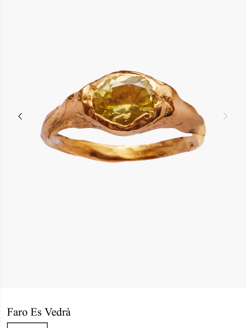 Simuero Faro Es Vedrà Gold Plated Ring
